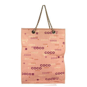 CHANEL Pink Canvas Bag